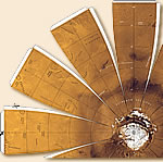 Schnittvorlage für Marsglobus